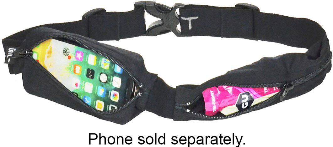 Alt View 19. SPIBelt - Sport Dual Pocket Case for Most Cell Phones - Black.