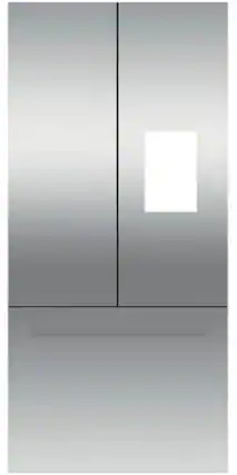 Front. Fisher & Paykel - Door Panel Kit for Fisher & Paykel Refrigerators / Freezers with Ice and Water - Stainless Steel.