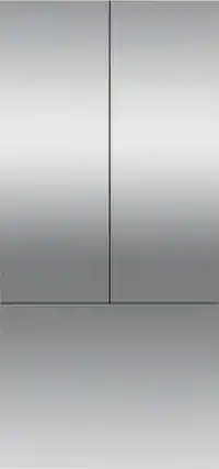 Front. Fisher & Paykel - 36 x 80 in Integrated French Door Stainless Panel For RS36A80U1 (Handles not Included) - Stainless Steel.