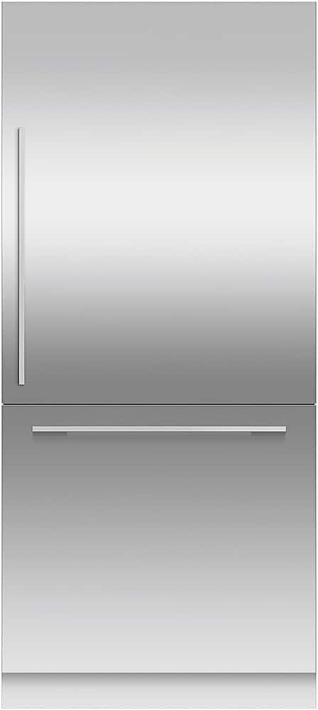 Front. Fisher & Paykel - 36 in. x 80 in. Bottom Mount Right Hinge Door Panel (Handles not Included) - Stainless Steel.