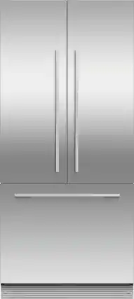 Front. Fisher & Paykel - Door Panel Kit for Fisher & Paykel Refrigerator/Freezers - Stainless Steel.