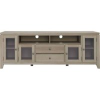 Simpli Home - Cosmopolitan Contemporary TV Media Stand for Most TVs Up to 80" - Distressed Gray - Front_Zoom