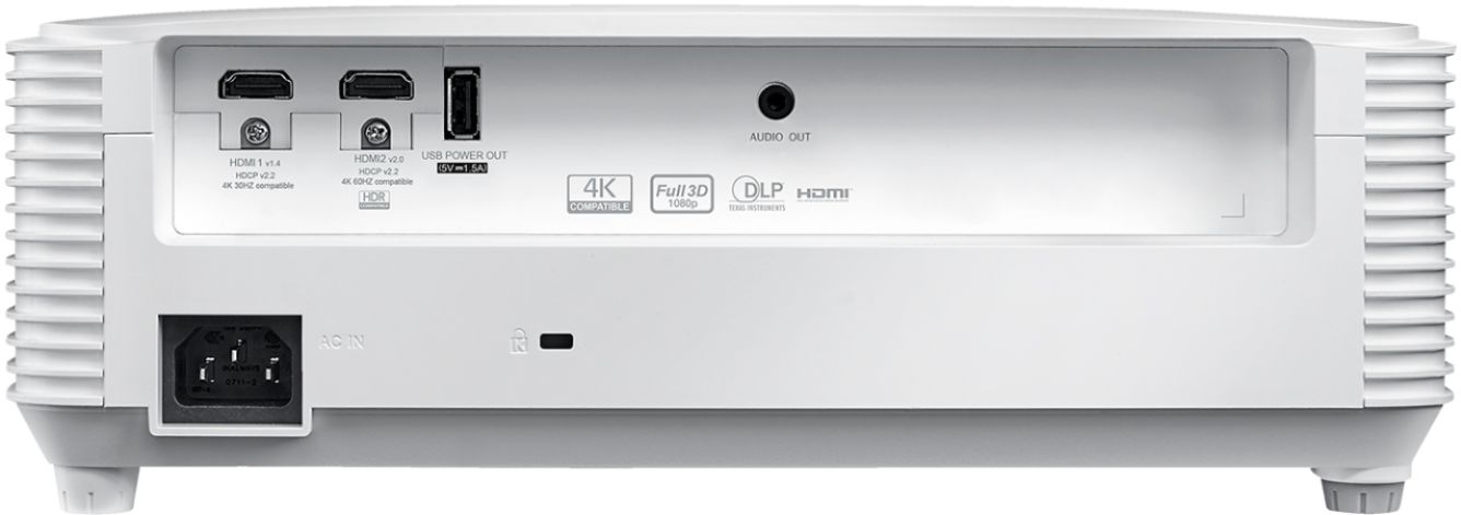Back View: Optoma - HD28HDR 1080p Projector - White