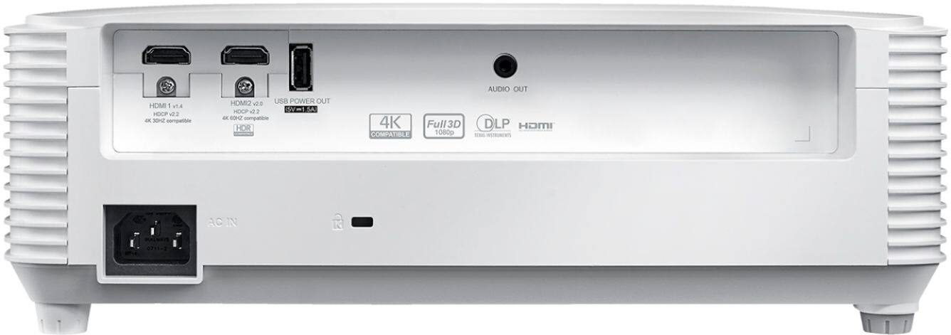 Back. Optoma - HD28HDR 1080p Projector - White.