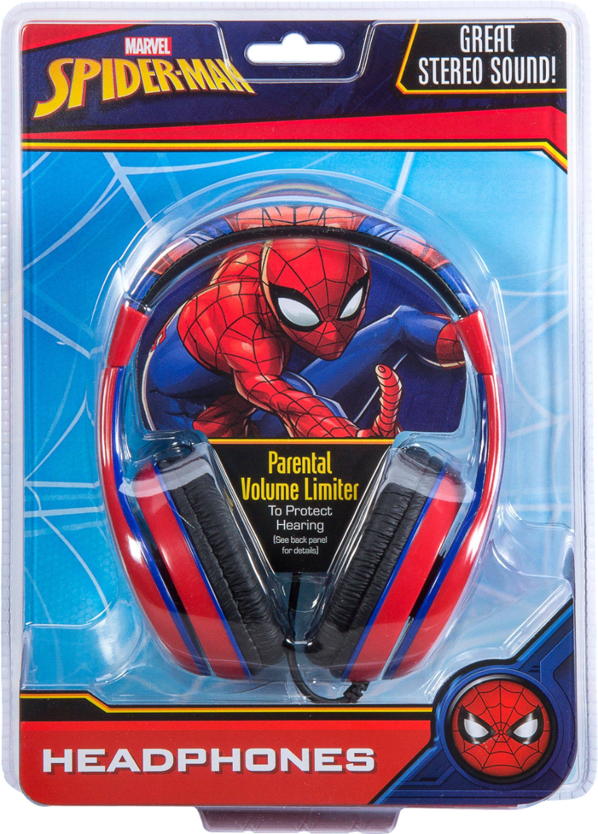 Alt View 12. eKids - Marvel Spider-Man Wired Over-the-Ear Headphones - Red/Blue/Black.