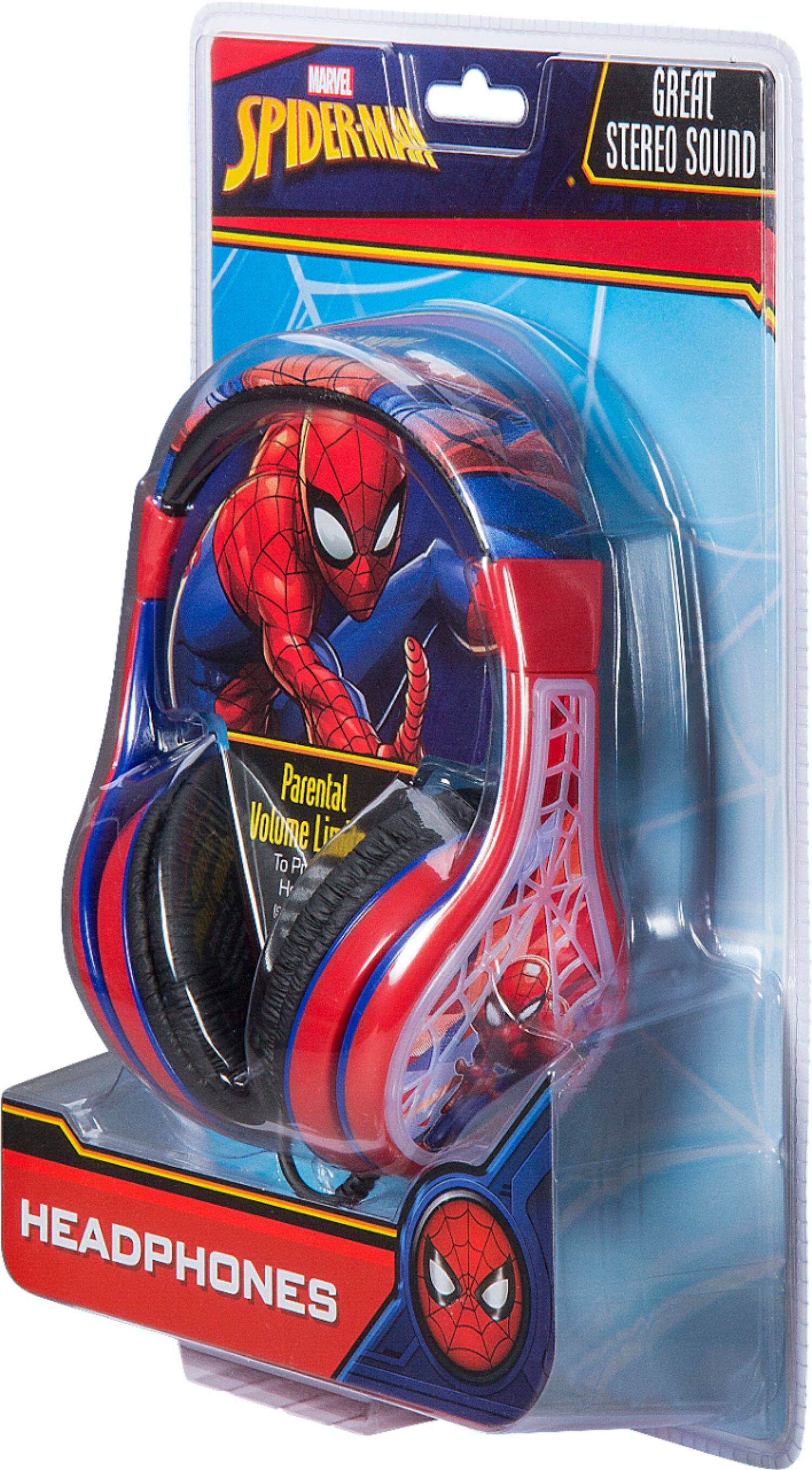 Alt View 14. eKids - Marvel Spider-Man Wired Over-the-Ear Headphones - Red/Blue/Black.