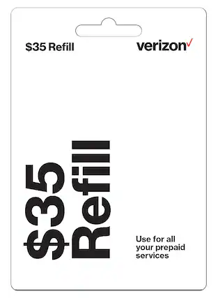 Front. Verizon - $35 Prepaid Card.