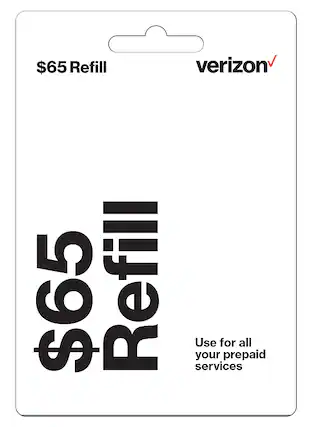 Front. Verizon - $65 Prepaid Card.
