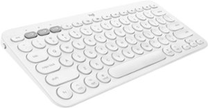 Logitech - K380 TKL Bluetooth Scissor Keyboard for Mac with Compact Slim Profile - Off-White - Front_Zoom