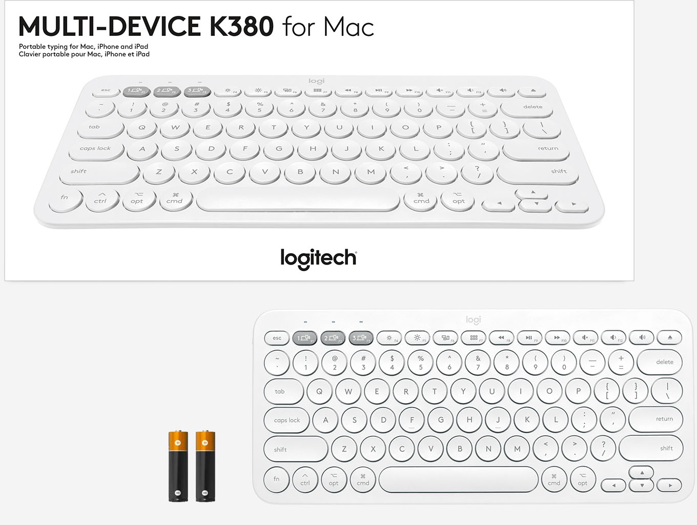 Acheter Clavier Logitech K380 Multi-Device blanc (920-009858)