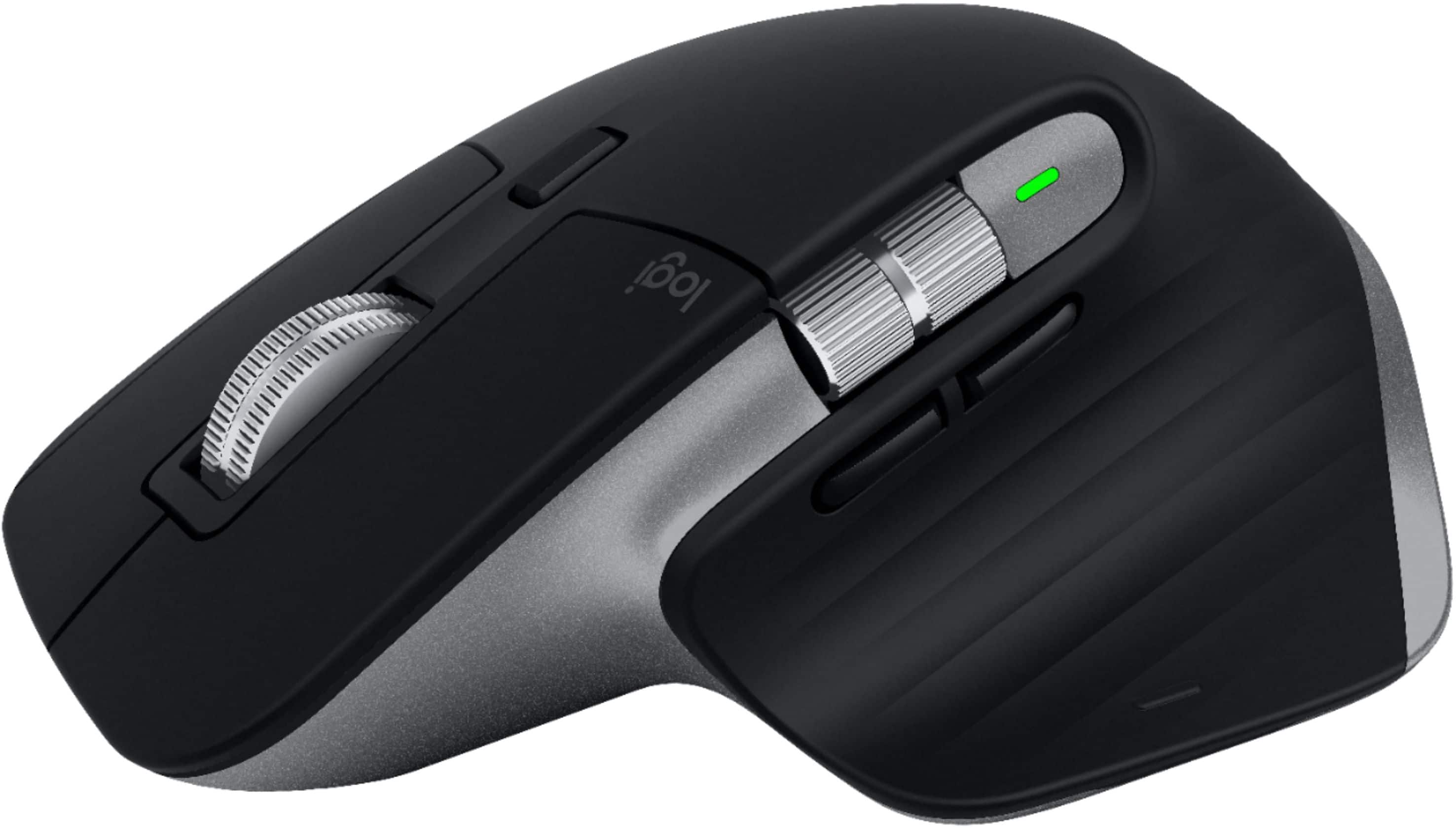 Front. Logitech - MX Master 3 Advanced Bluetooth Laser Mouse for Mac with Ultrafast Scrolling - Space Gray.