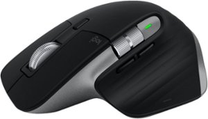 Logitech - MX Master 3 Advanced Bluetooth Laser Mouse for Mac with Ultrafast Scrolling - Space Gray - Front_Zoom