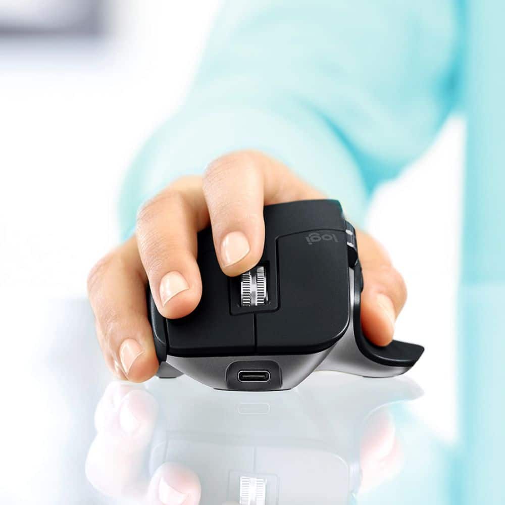 Alt View 16. Logitech - MX Master 3 Advanced Bluetooth Laser Mouse for Mac with Ultrafast Scrolling - Space Gray.