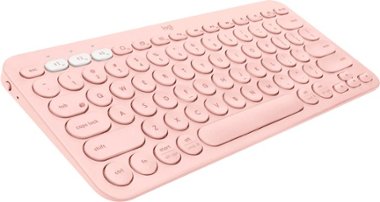 Logitech - K380 TKL Bluetooth Scissor Keyboard for Mac with Compact Slim Profile - Rose - Front_Zoom