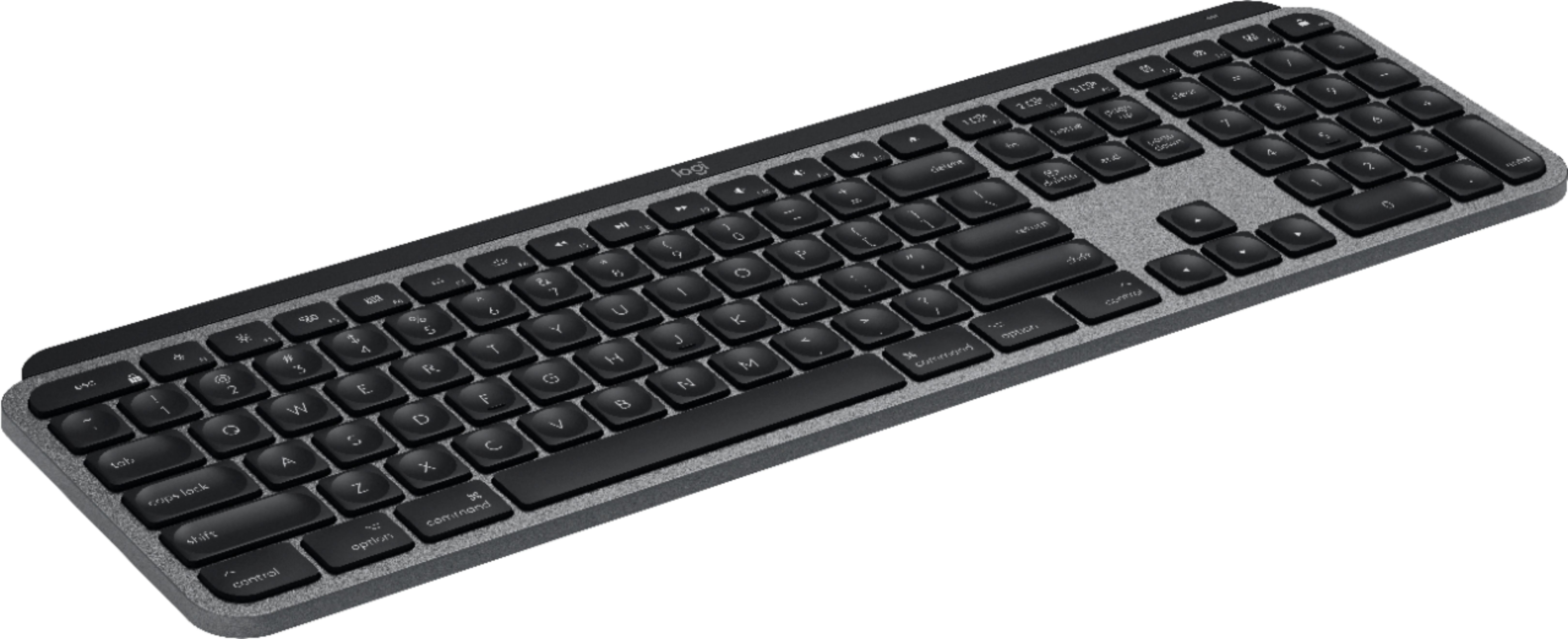 Logitech - MX Keys Full-size Wireless Bluetooth Membrane Keyboard for Mac  with Smart Illumination - Space Gray