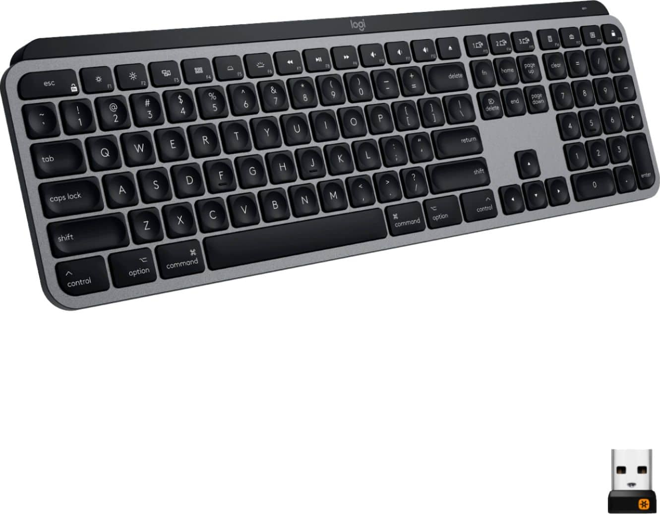 Logitech MX Keys Full-size Wireless Bluetooth Membrane Keyboard for Mac  with Smart Illumination Space Gray 920-009552 - Best Buy