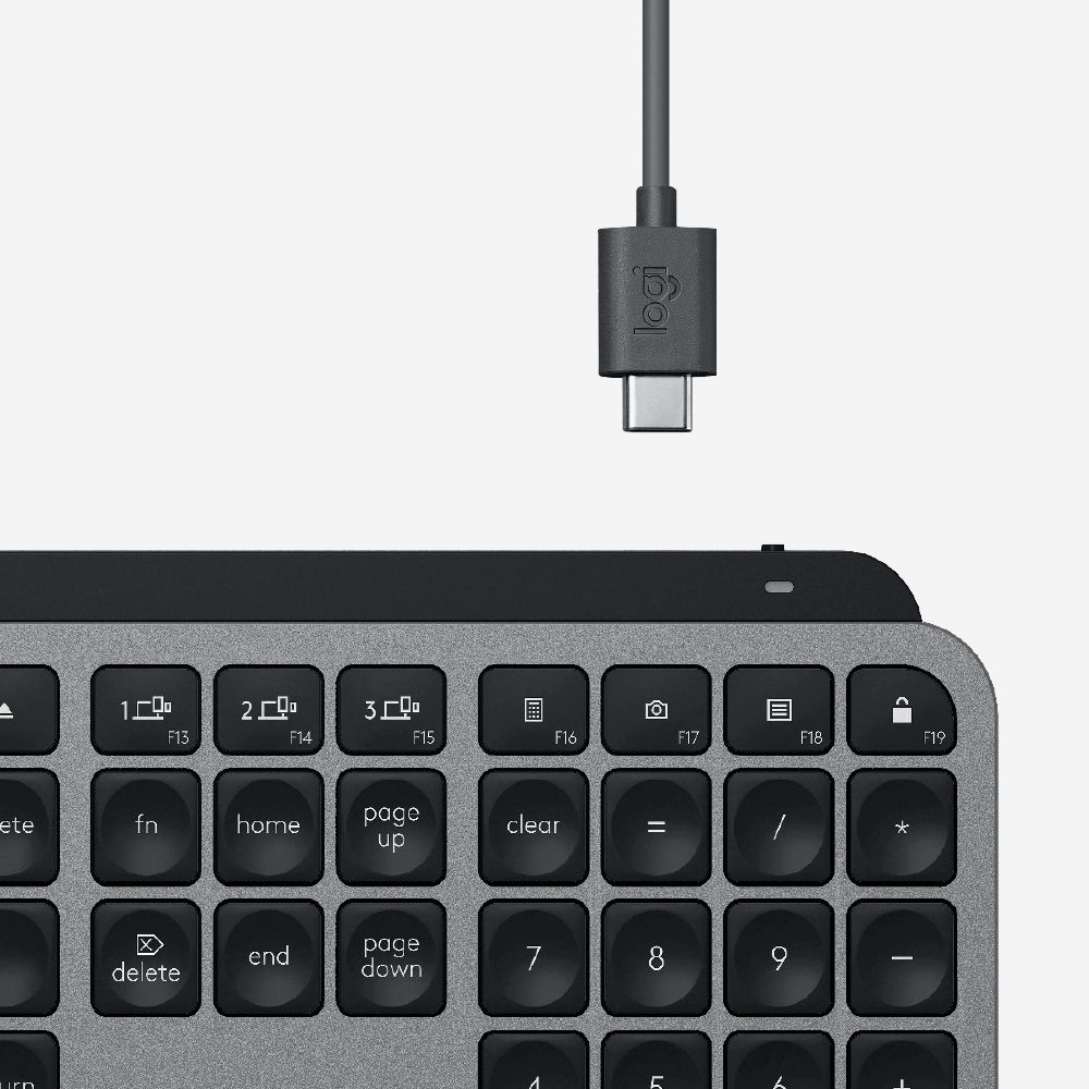 Logitech - MX Keys Full-size Wireless Bluetooth Membrane Keyboard for Mac  with Smart Illumination - Space Gray