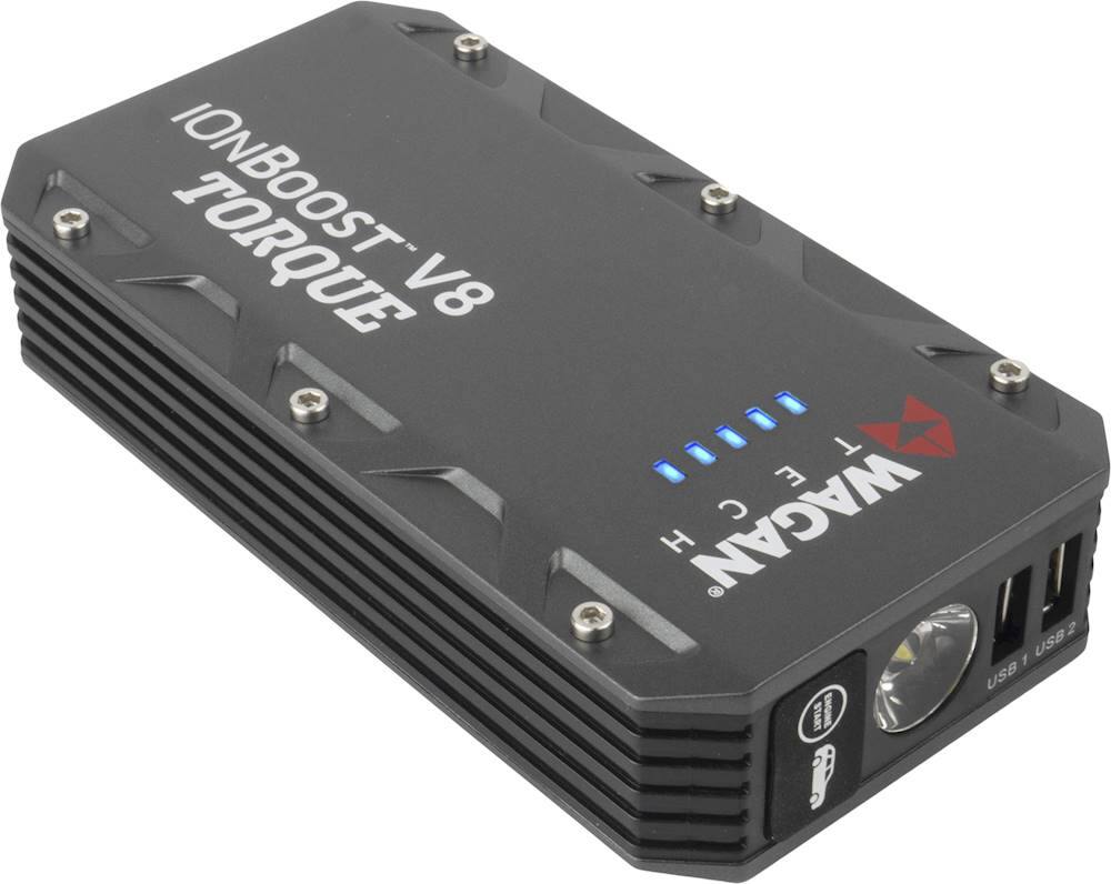 Alt View Zoom 11. Wagan Tech - iOnBoost V8 TORQUE 8400 mAh Portable Charger and Jump Starter - Black.