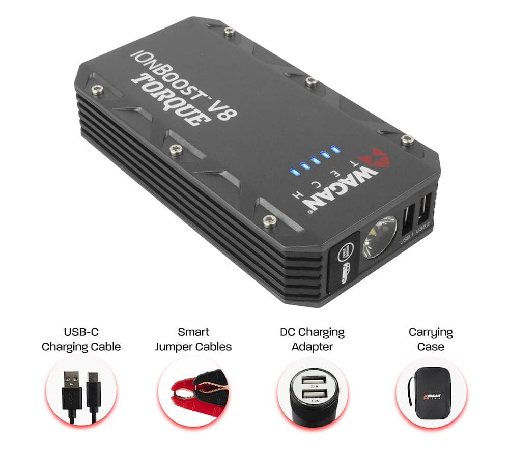 Alt View Zoom 13. Wagan Tech - iOnBoost V8 TORQUE 8400 mAh Portable Charger and Jump Starter - Black.