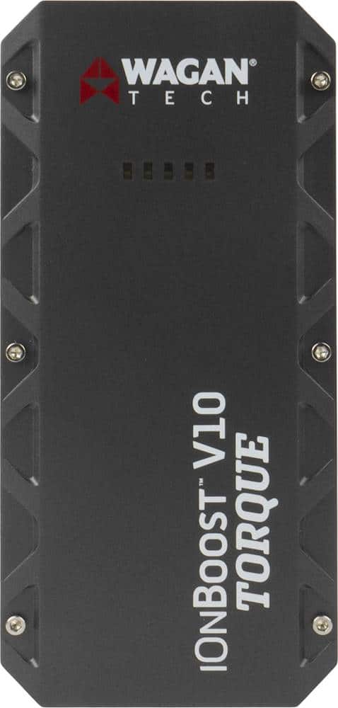 Front. Wagan Tech - iOnBoost V10 TORQUE 12,000 mAh Portable Charger and Jump Starter - Black.