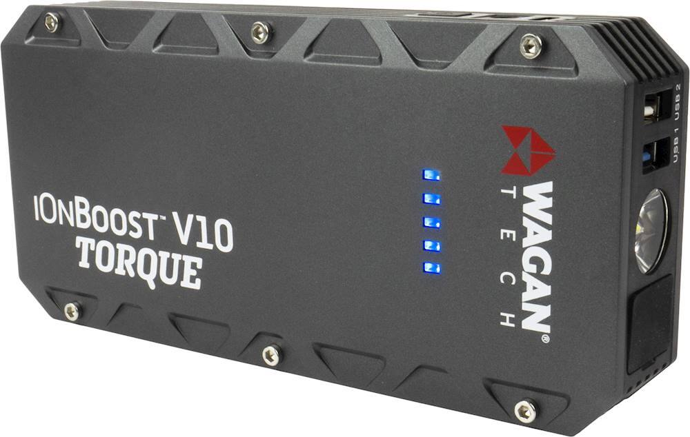 Alt View 11. Wagan Tech - iOnBoost V10 TORQUE 12,000 mAh Portable Charger and Jump Starter - Black.