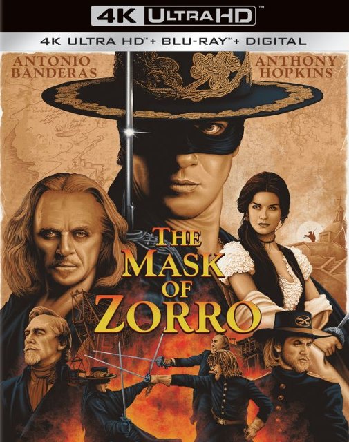 Front Standard. The Mask of Zorro [Includes Digital Copy] [4K Ultra HD Blu-ray/Blu-ray] [1998].