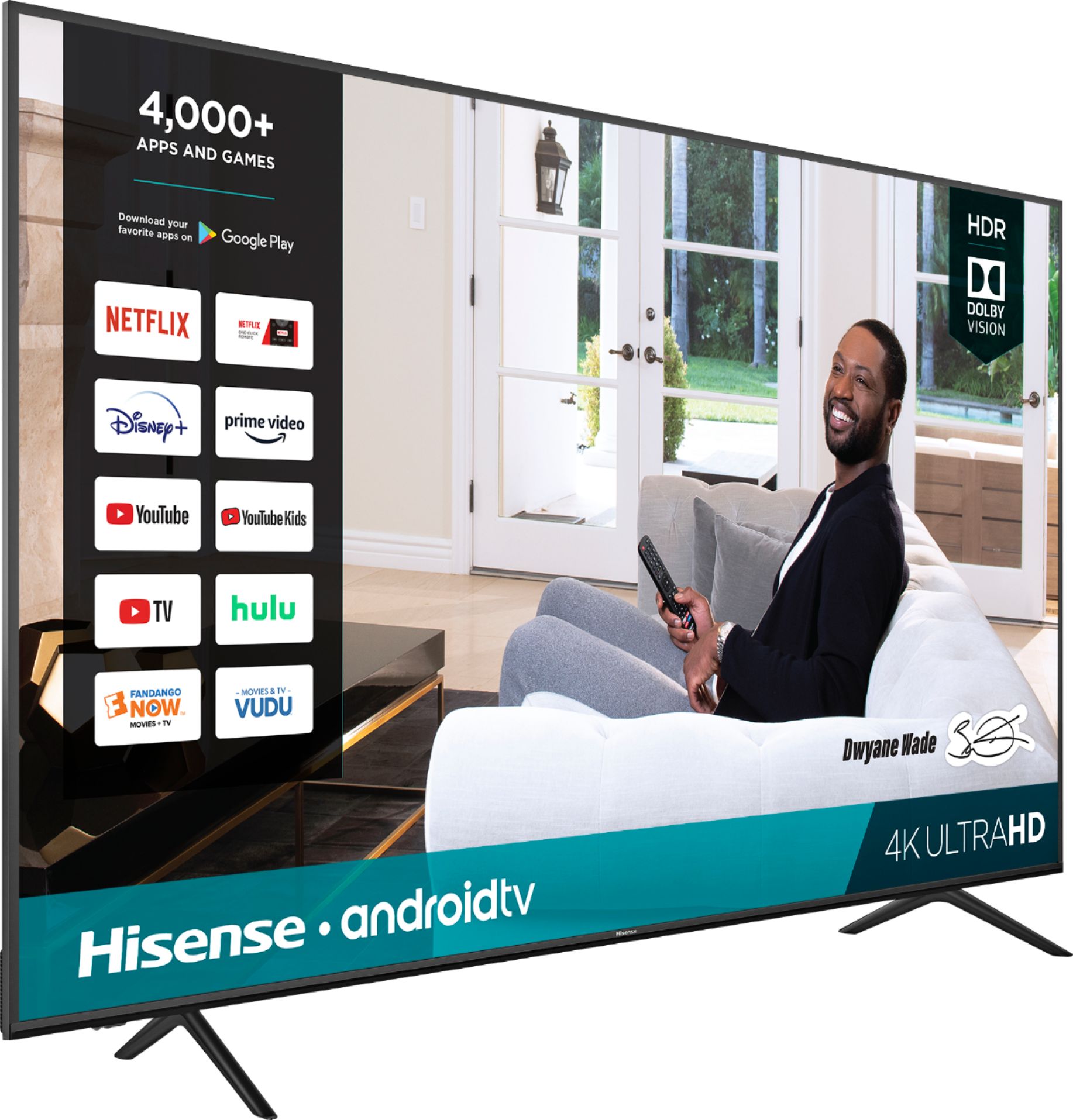Angle View: Hisense - 75" Class H65 Series LED 4K UHD Smart Android TV