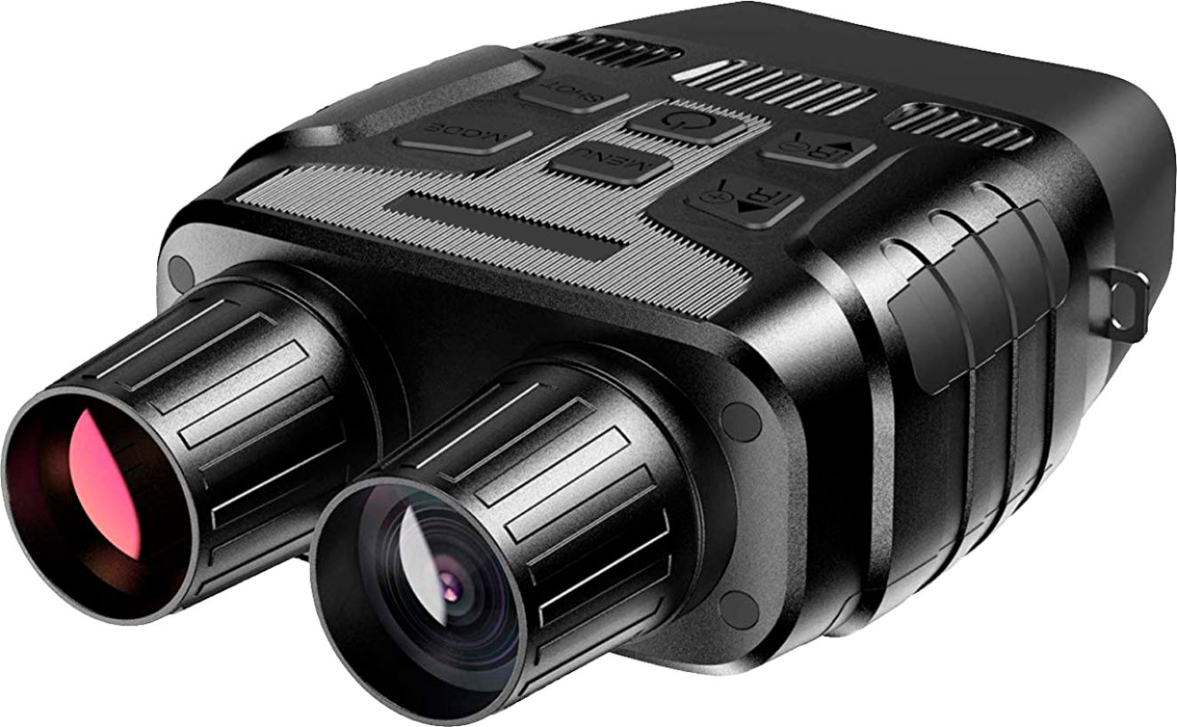 Left View: Rexing - B1 10 x 25 Digital Night Vision Binoculars, Infrared (IR) Digital Camera - Black