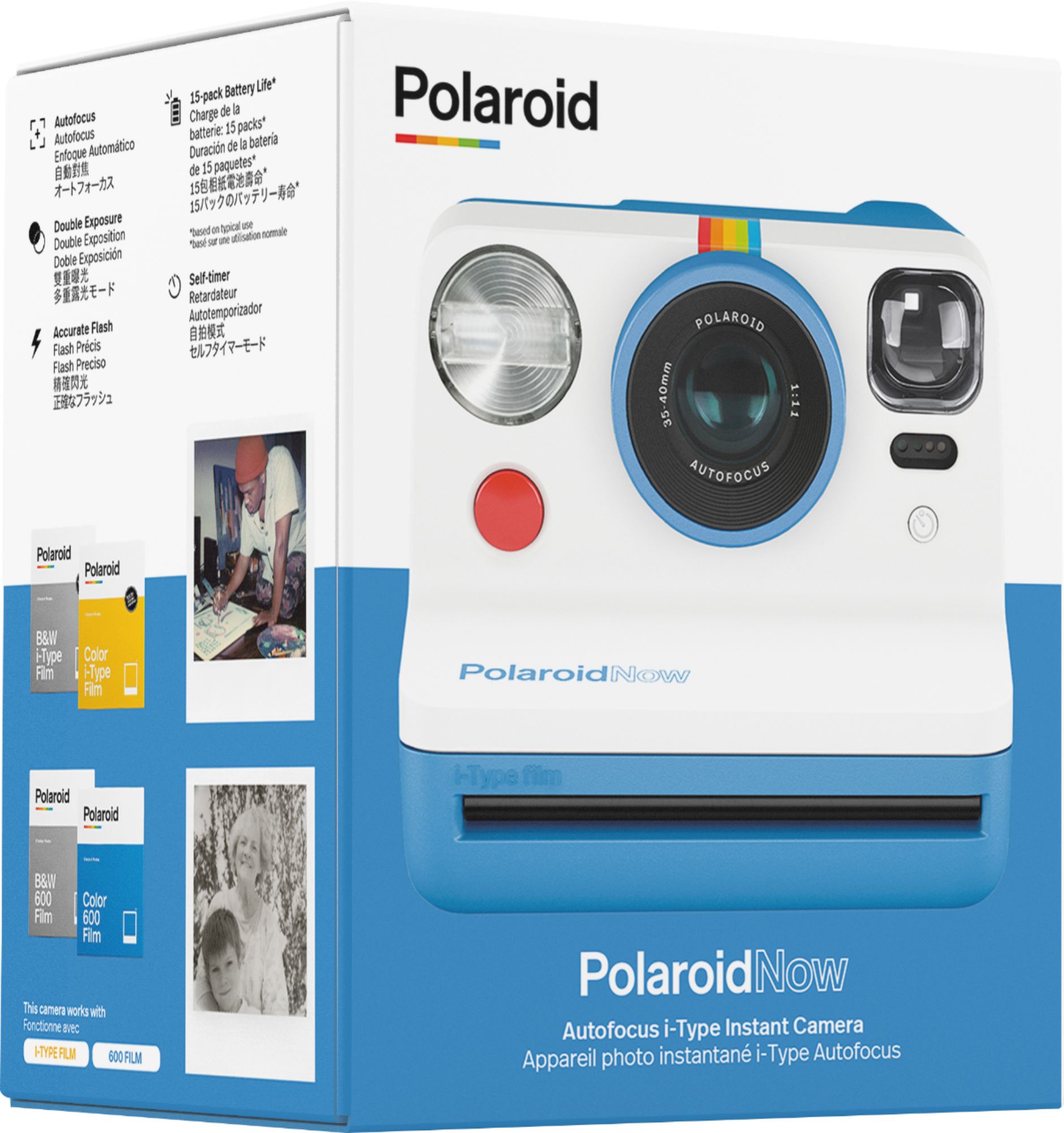 Best Buy: Polaroid Now Instant Film Camera Blue 9030
