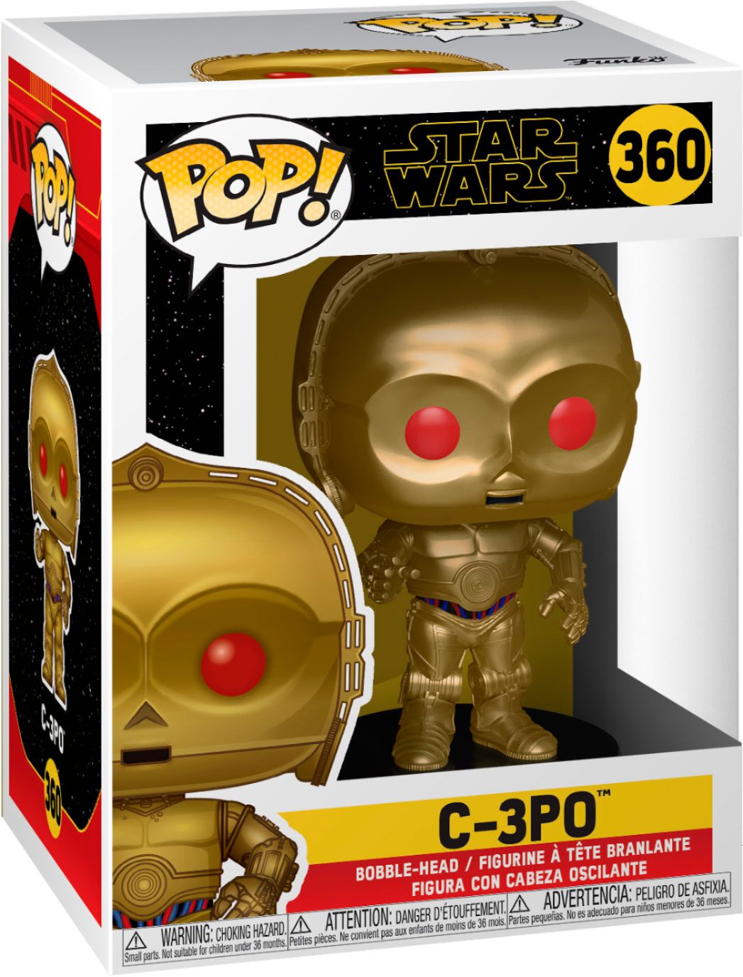Funko Pop Movies: Star Wars: The Rise of Skywalker Metallic Vinyl Figure for sale online C-3PO Gold 