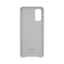 Samsung - Leather Cover Case for Galaxy S20 and S20 5G - Silver