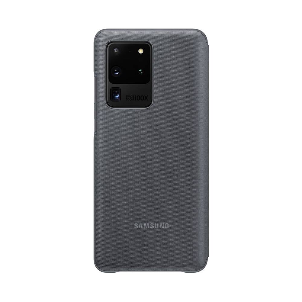 Alt View 11. Samsung - LED Wallet Cover Case for Galaxy S20 Ultra 5G - Gray.