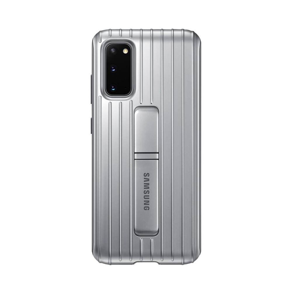 Alt View 11. Samsung - Rugged Protective Cover Case for Galaxy S20 and S20 5G - Silver.