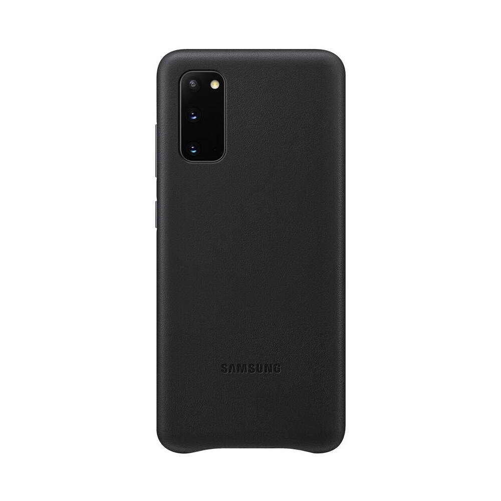Alt View 12. Samsung - Leather Cover Case for Galaxy S20 and S20 5G - Black.