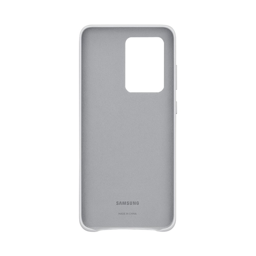 Angle View: Samsung - Leather Cover Case for Galaxy S20 Ultra 5G - Light Gray