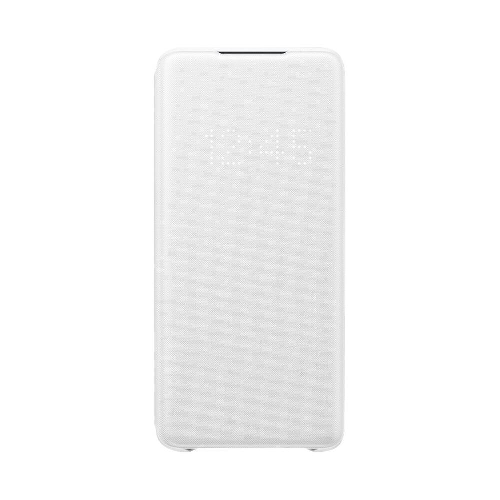 Angle View: Samsung - LED Wallet Cover Case for Galaxy S20+ and S20+ 5G - White