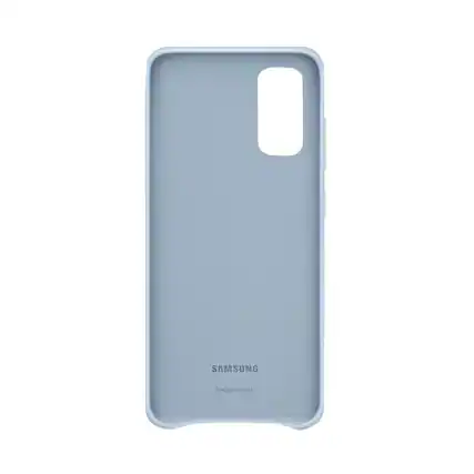 Angle. Samsung - Leather Cover Case for Galaxy S20 and S20 5G - Blue.