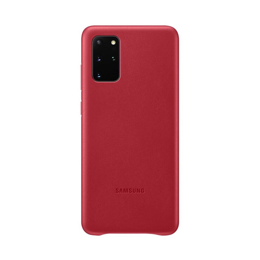 Alt View 12. Samsung - Leather Cover Case for Galaxy S20+ and S20+ 5G - Red.