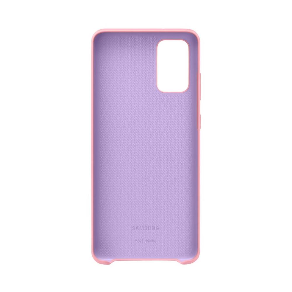 Angle. Samsung - Silicone Cover Case for Galaxy S20+ and S20+ 5G - Pink.