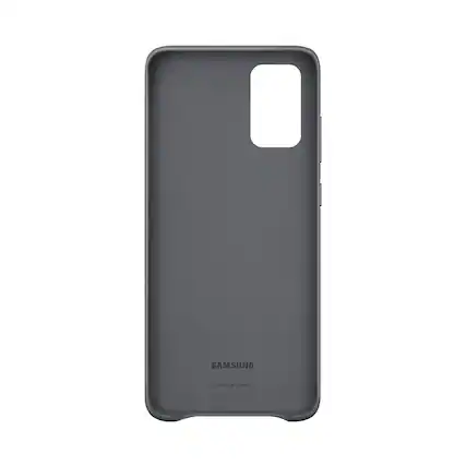 Angle. Samsung - Leather Cover Case for Galaxy S20+ and S20+ 5G - Gray.