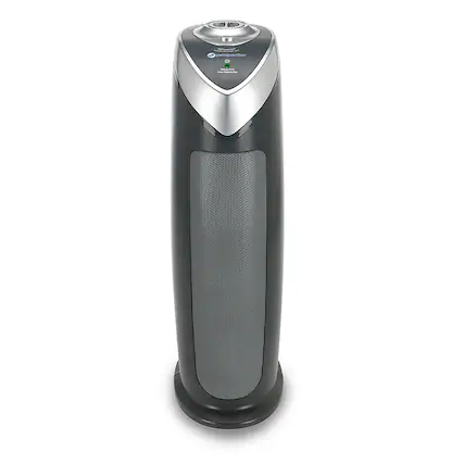 Front. GermGuardian - 22" Air Purifier Tower with True HEPA Pure Filter for 743 Sq. Ft Rooms - Gray.