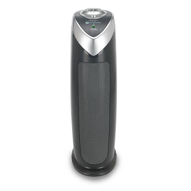 GermGuardian - 22" Air Purifier Tower with True HEPA Pure Filter for 743 Sq. Ft Rooms - Gray