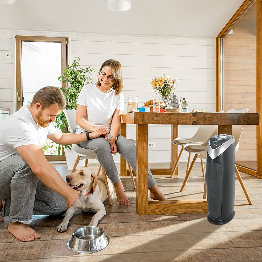 Alt View 15. GermGuardian - 22" Air Purifier Tower with True HEPA Pure Filter for 743 Sq. Ft Rooms - Gray.