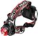 Front Zoom. Police Security - Head Flashlight - Black/Red.