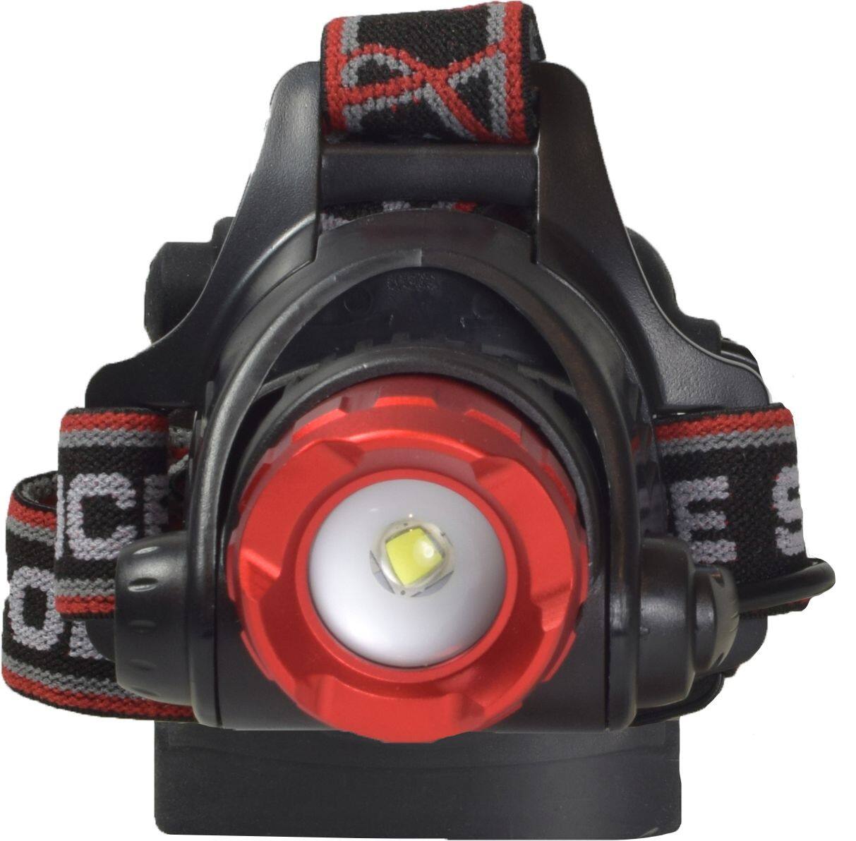 Alt View 13. Police Security - Head Flashlight - Black/Red.