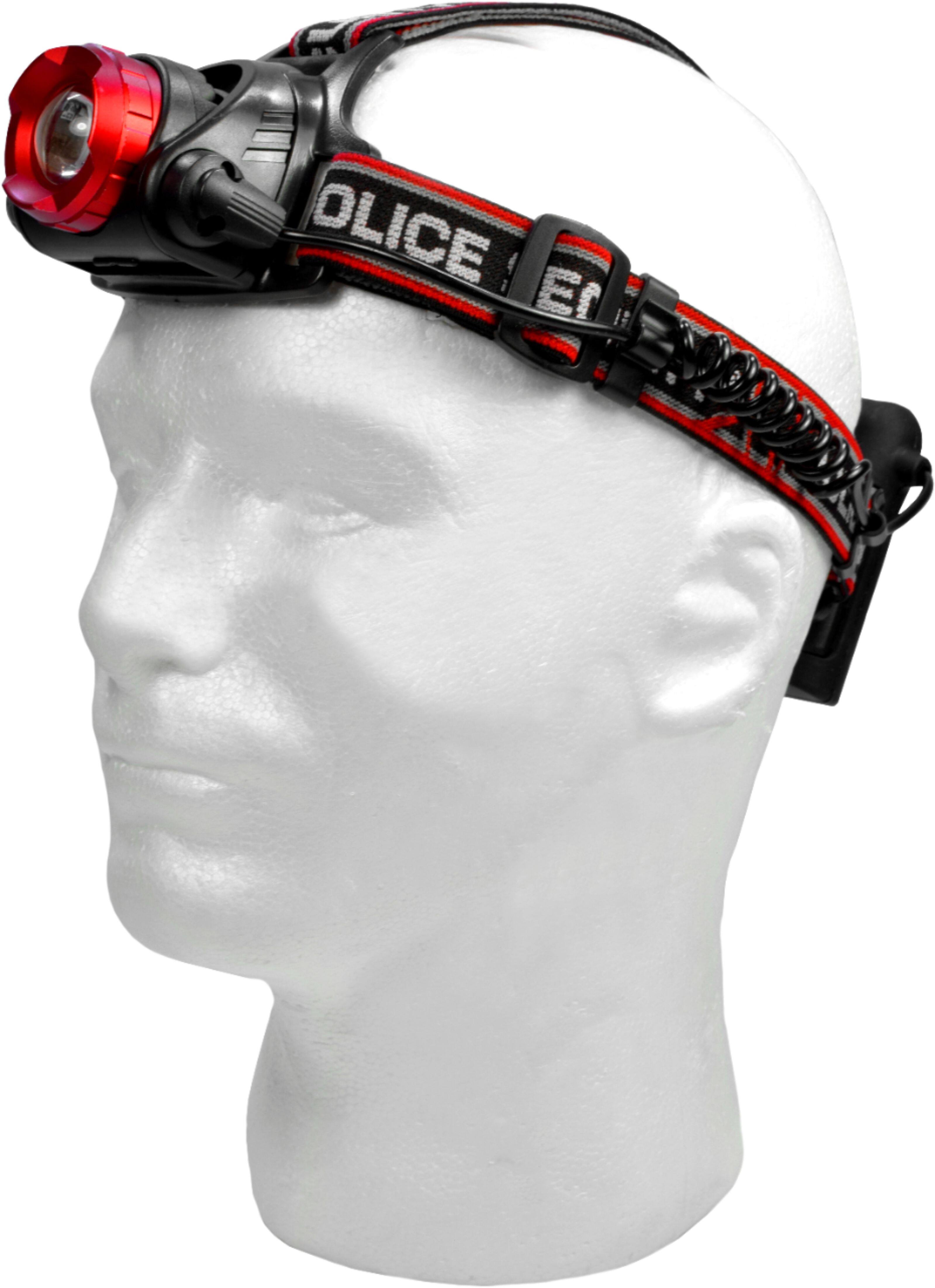 Alt View 14. Police Security - Head Flashlight - Black/Red.