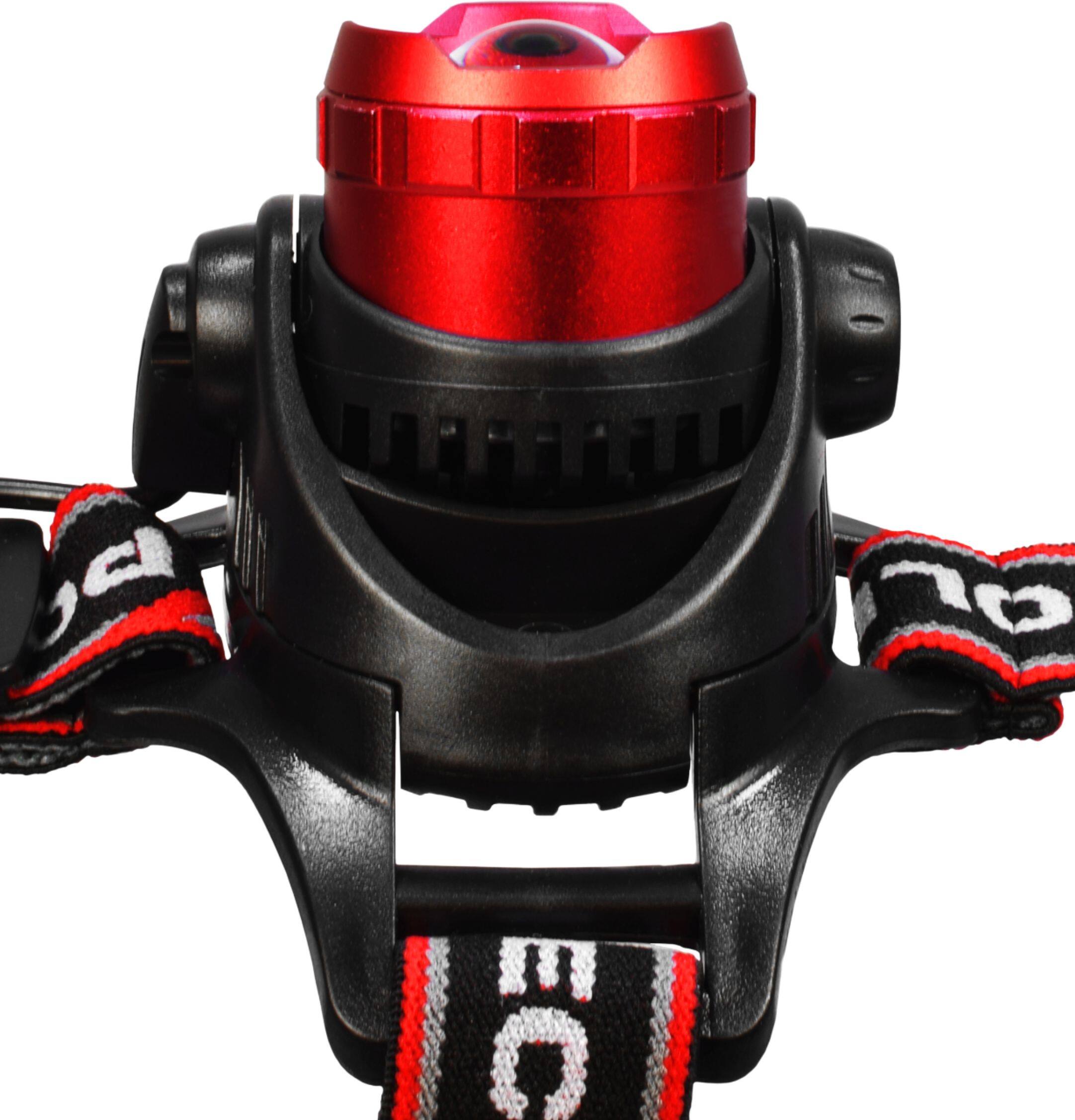 Alt View 17. Police Security - Head Flashlight - Black/Red.