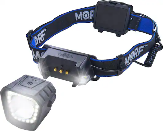 Front. Police Security - MORF R230 Headlamp - Black.