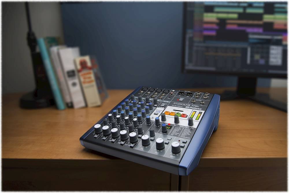 Alt View 12. PreSonus - StudioLive ARc-Series 8-Channel Analog Mixer - Blue/Black.