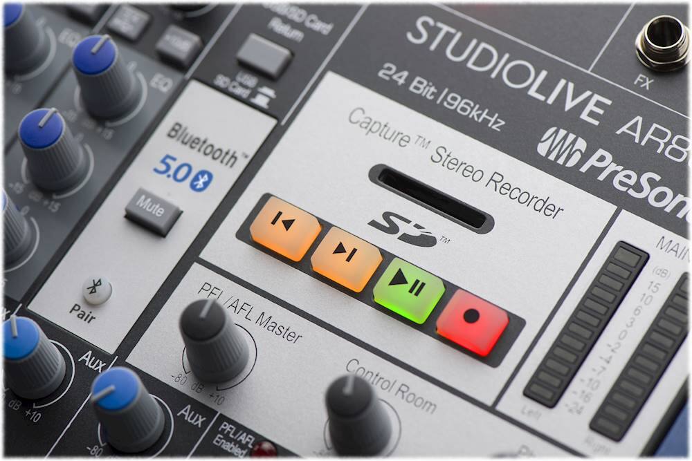 Alt View 13. PreSonus - StudioLive ARc-Series 8-Channel Analog Mixer - Blue/Black.